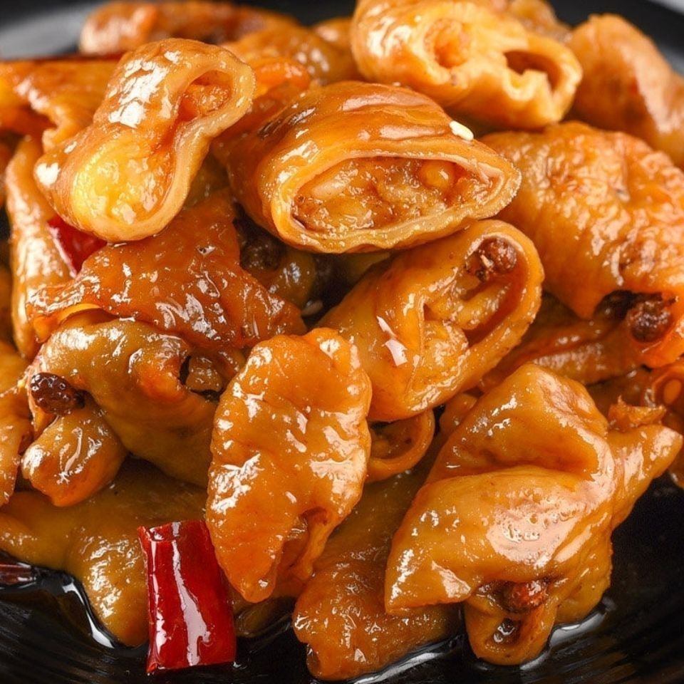 五香卤味猪大肠新鲜去油全熟猪大肠开袋即食农家特产批发免洗熟食