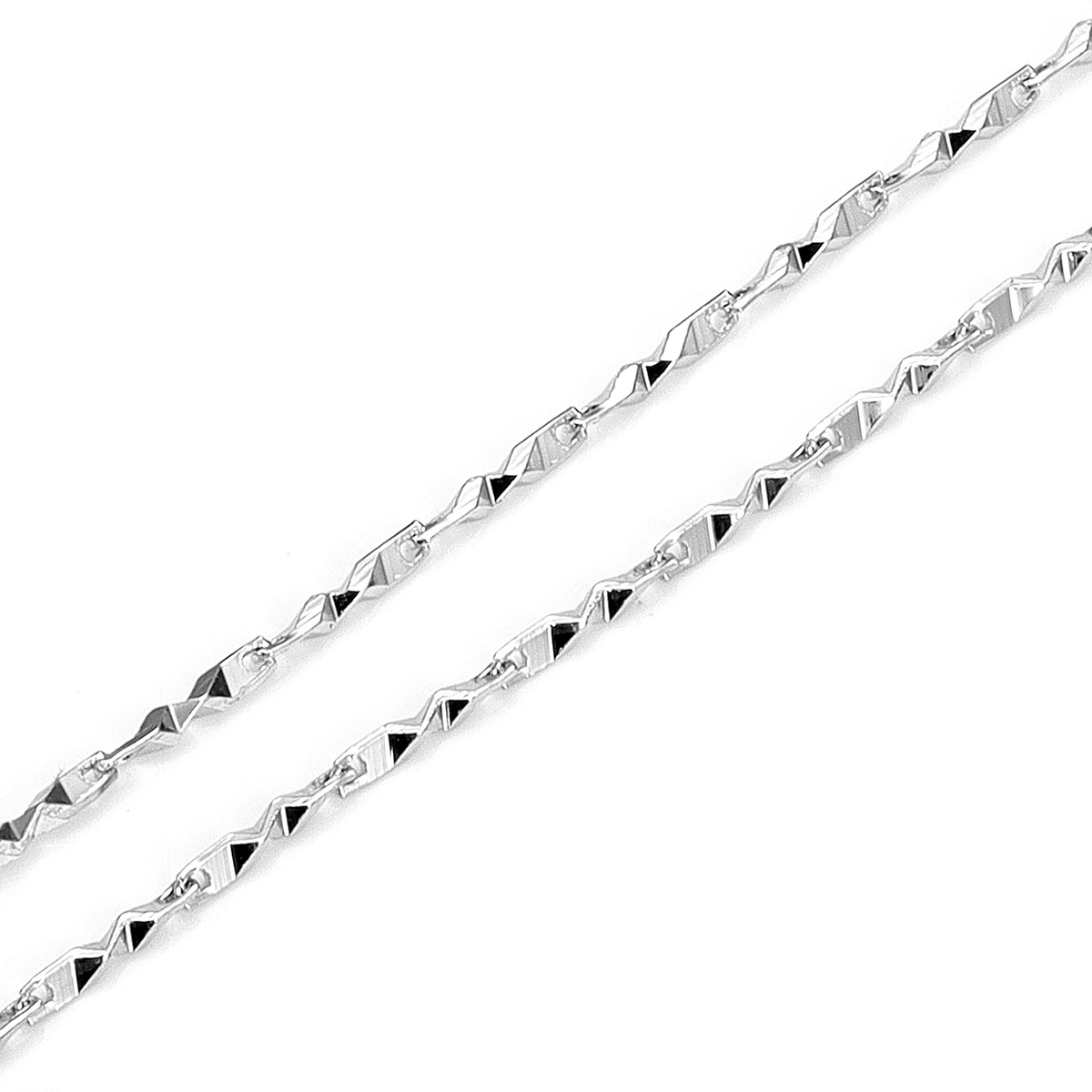 S999 Sterling Silver Necklace Cross Chain Box Chain Starry Chain Flash O Chain Lip Chain Chopin Chain Female Light Luxury Chain