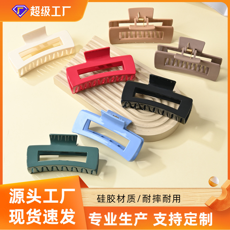 跨境新款软料鲨鱼夹发夹柔软防撞保护后脑夹头发防摔耐用夹子抓夹