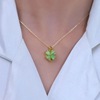 Clover Necklace green rotate Light extravagance fashion Jewelry wholesale live broadcast Same item Ear Studs combination suit