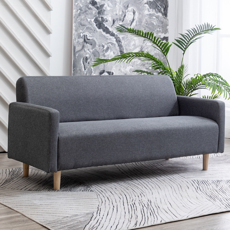 小沙发北欧简易租房卧室客厅女服装店铺二人两双人布艺沙发小户型