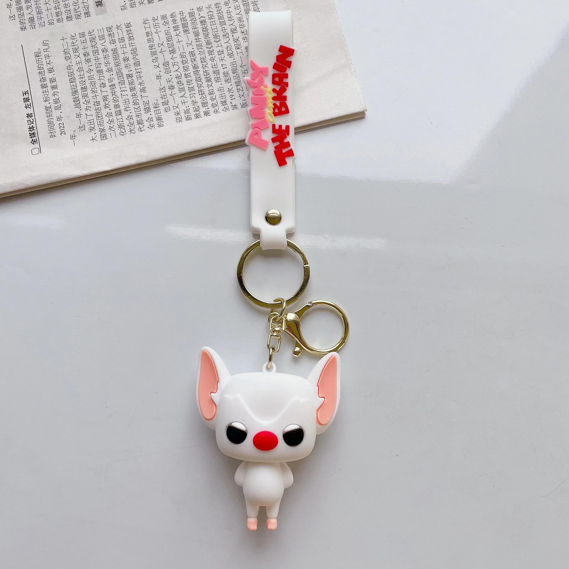 Cartoon Soft Rubber Spotted Dog Keychain Pendant Cute Rat Laboratory Rat Car Backpack Small Ornaments Wholesale