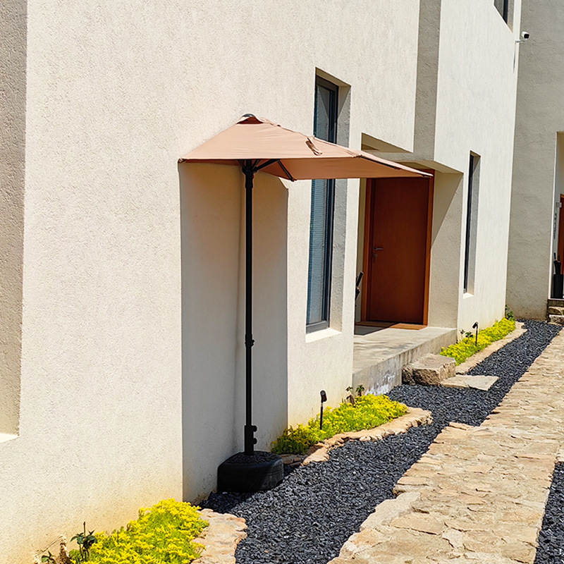遮阳伞高度可升降调节户外庭院半边伞靠墙花草太阳伞单边伞阳台伞