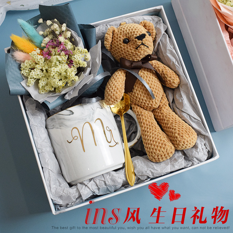 创意礼物生日礼物送女生闺蜜老婆浪漫水母成人礼音乐盒礼品摆件0618