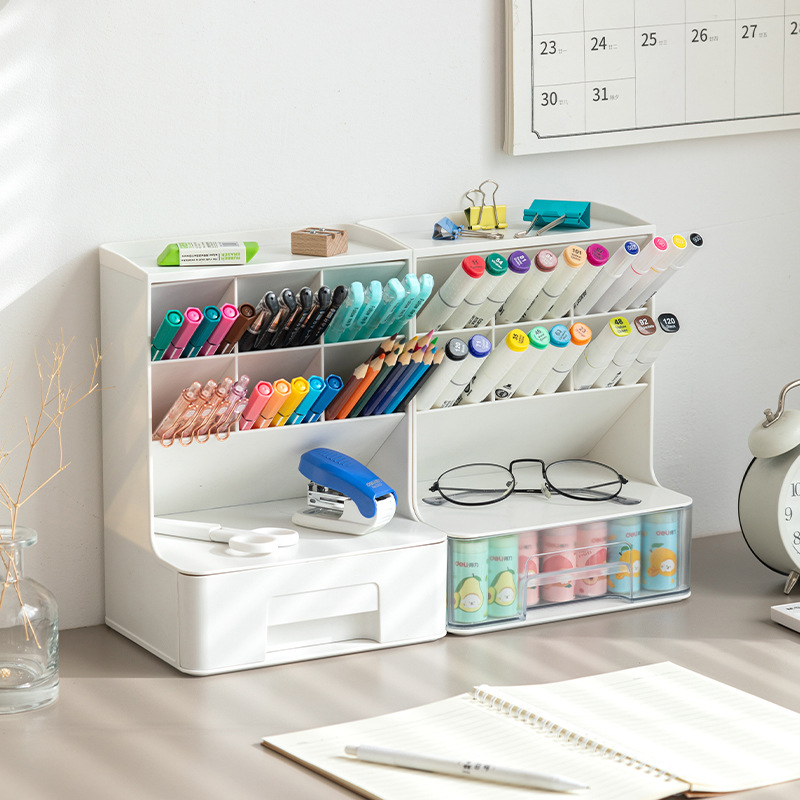 Desktop Storage Box Ins Inclined Pen Holder Office Stationery Marker Pen Beauty Cosmetics Eyebrow Pencil Storage