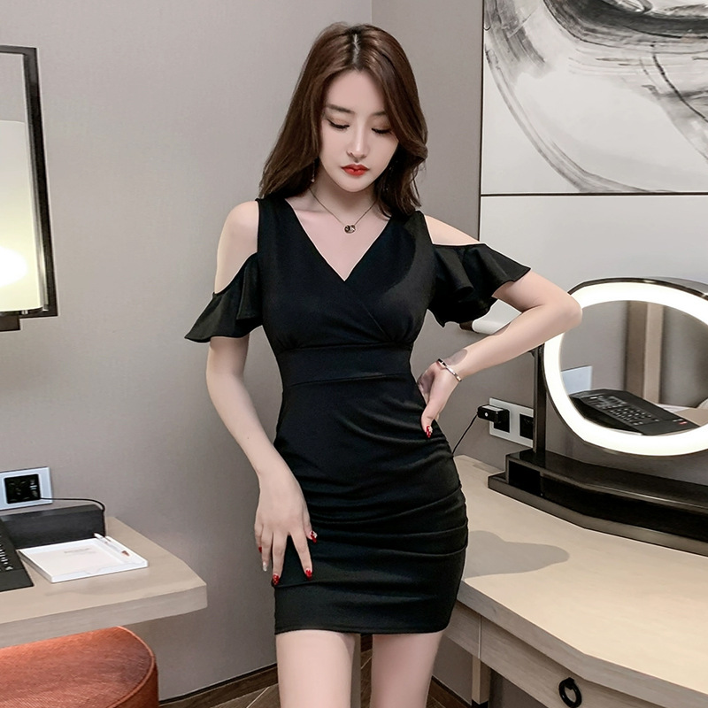 0656跨境外贸女装批发东南亚夜店性感显瘦连衣裙紧身低胸包臀裙女