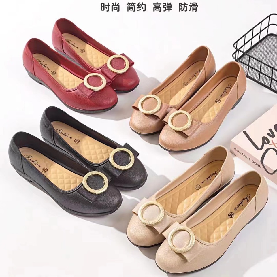 塑料胶鞋2024时尚秋鞋女款低跟外穿单鞋防水防滑户外工作鞋厂批发