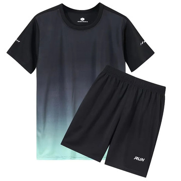 健身衣服男运动服套装夏季速干短袖t恤篮球晨跑骑行跑步训练服