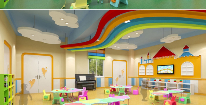 led吊灯幼儿园大厅云朵灯早教托班过道灯舞蹈室卡通造型灯具创意