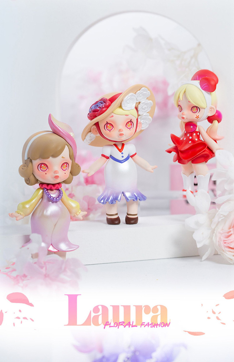 【直播拆】劳拉花卉时装系列盲盒laura二代潮流玩具手可爱少女