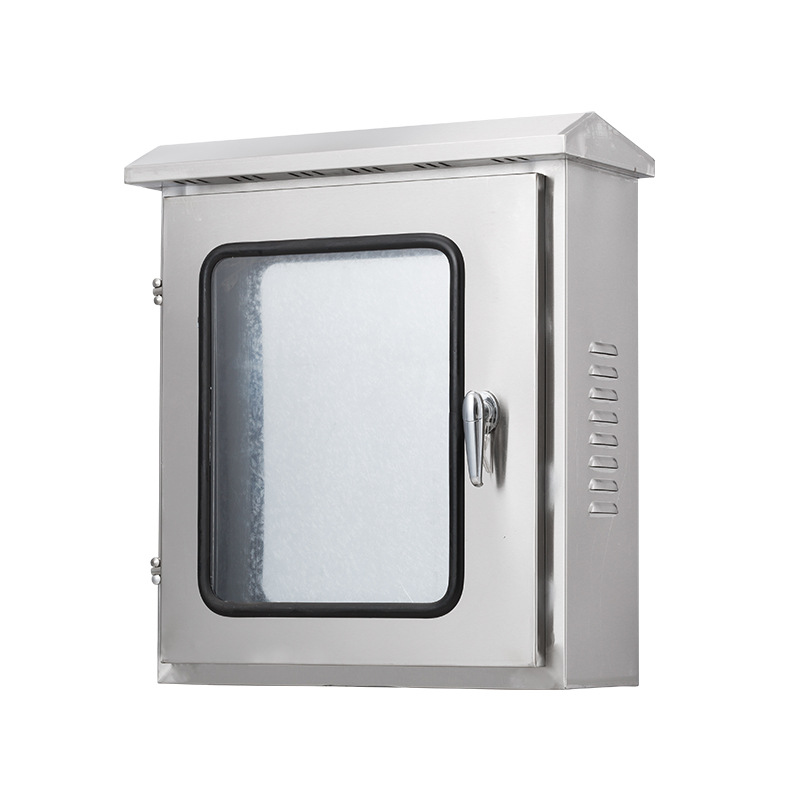 201不锈钢双层门配电箱室外控制箱防雨内外门按钮仪表箱布线箱