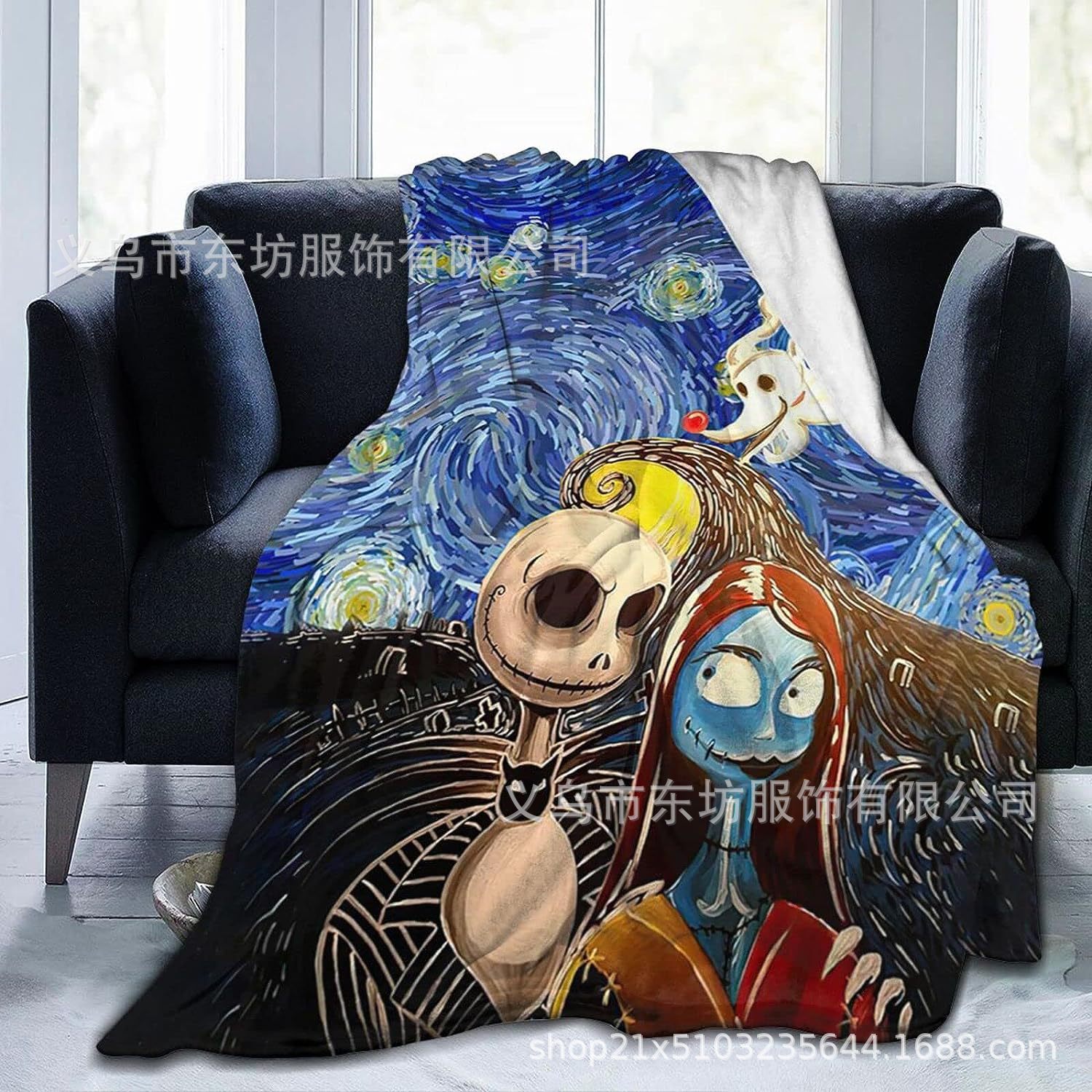 超柔软法兰绒毛毯 3D 打印轻便保暖毛毯