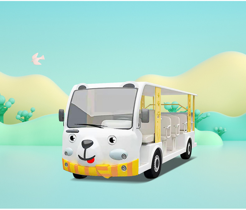 23座观光游览电动车燃油观光车电动看房车厂家社区保安巡逻车宇通