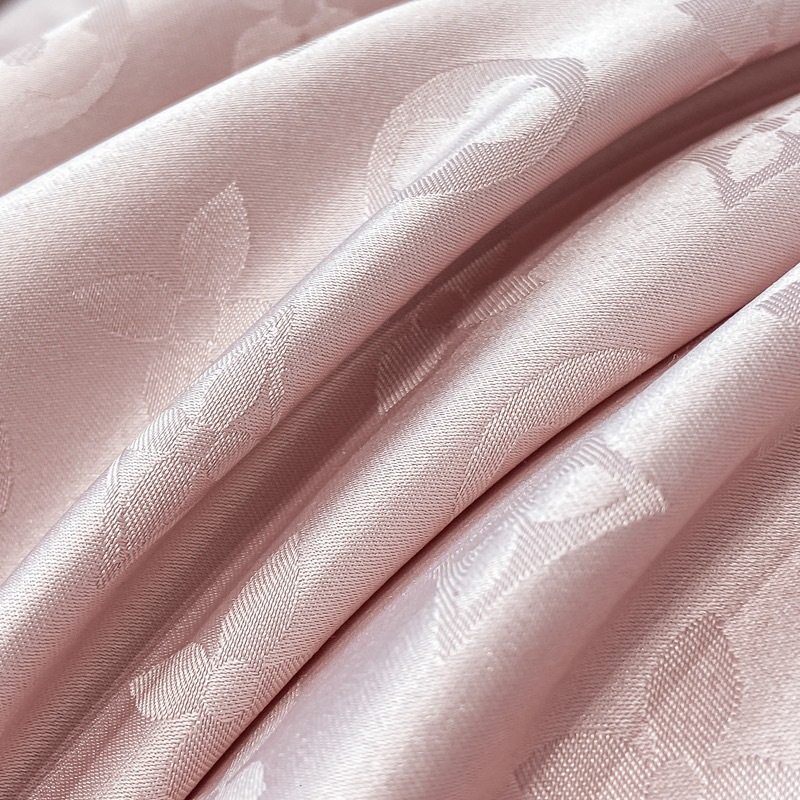 60S Washed Tencel Four-Piece Set High-Grade Light Luxury Tribute Satin Jacquard Summer Cool Ice Silk Bedding Set