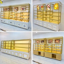 面包柜面包展示柜玻璃展柜货架蛋糕店柜台实木边柜玻璃商用中岛柜