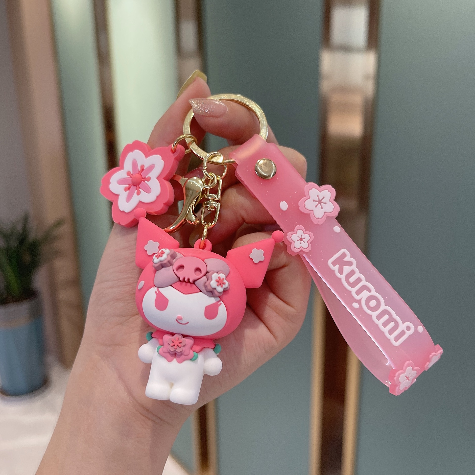 Cartoon Sanrio Cute Cinnamon Dog Doll Key Chain Couple Automobile Hanging Ornament Schoolbag Pendant Keychain Wholesale