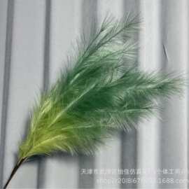 装饰仿真毛毛草芦苇假羽毛叶塑料跨境婚庆家居花艺仿生仿真花花卉