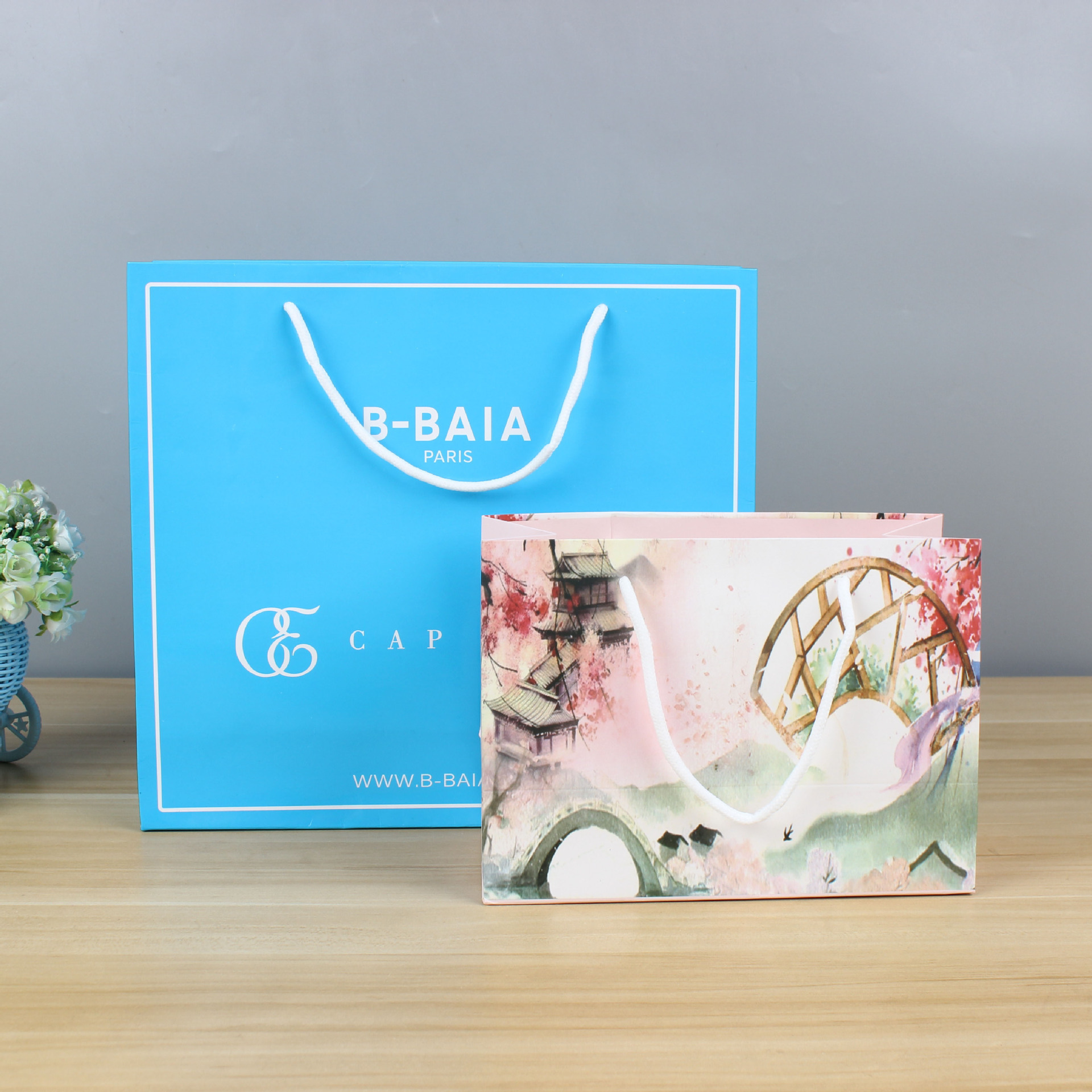 服装店手提纸袋高端精品礼品袋外卖企业包装印刷logo化妆品购物袋