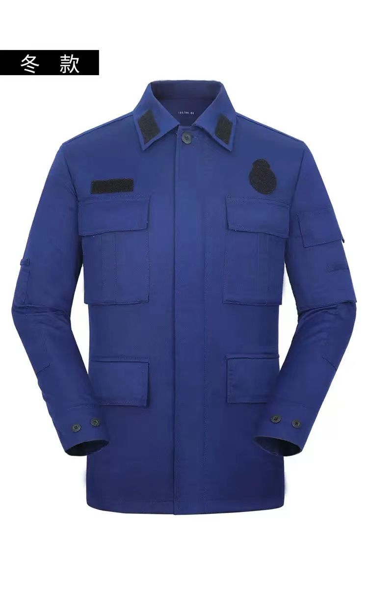 厂家批发新式消火焰兰作训服蓝色消防冬季作训服训练服套装