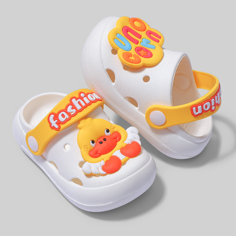 Children's Slippers Summer Hollow out Shoes New Cartoon Baby Slippers Home Wear Soft Bottom Non-Slip Girls Sandals