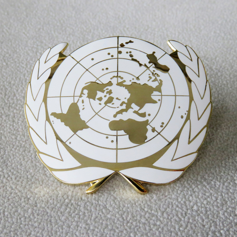 熙旺un联合国纪念品胸针可持续发展目标徽章胸徽维和勋章纪念章