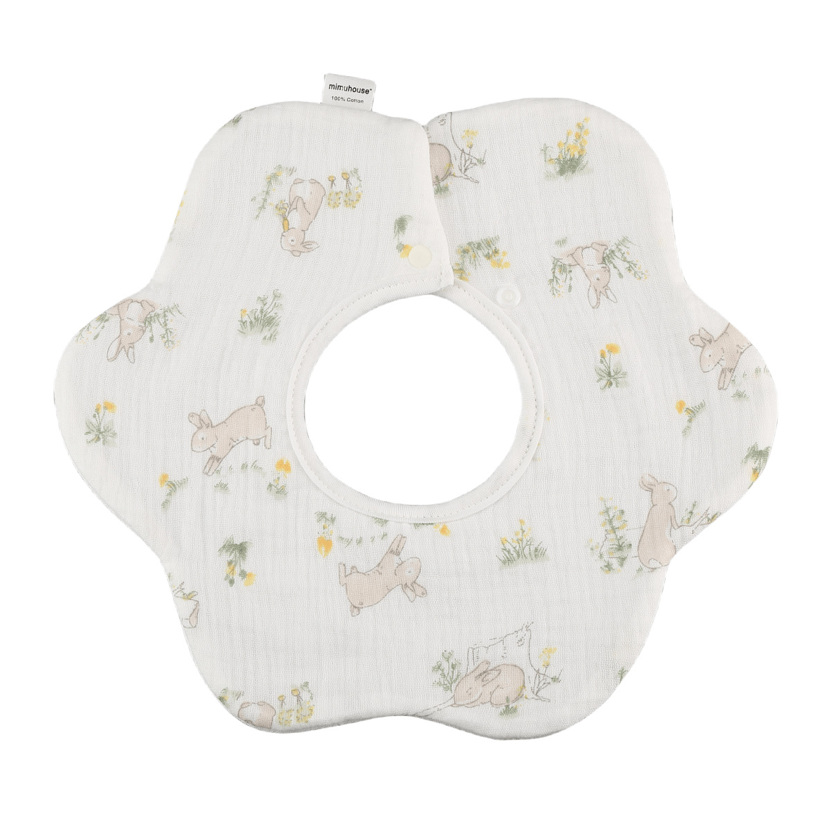 Four Seasons Pure Cotton 6 Layers Gauze Bibs Baby Saliva Towel 360 Degrees Rotatable Milk Spilt Bib Baby Saliva Pocket