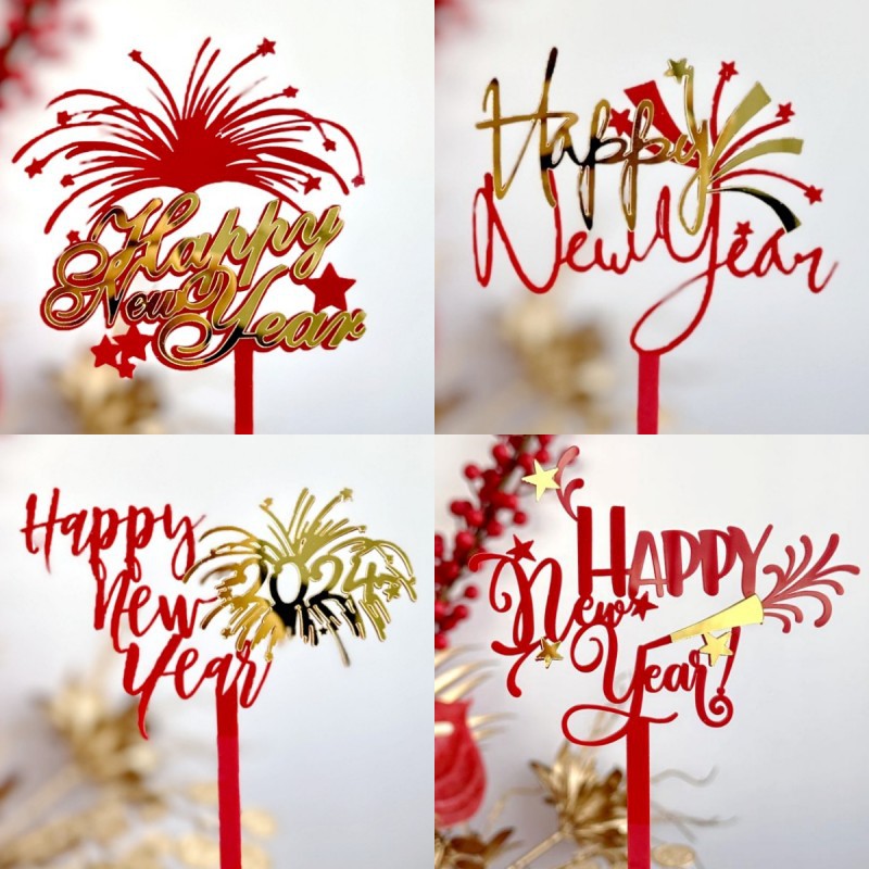 Copyright 2024 New Year Acrylic Cake Decoration Factory Happy New Year Acrylic Cake Plug-in Inserts