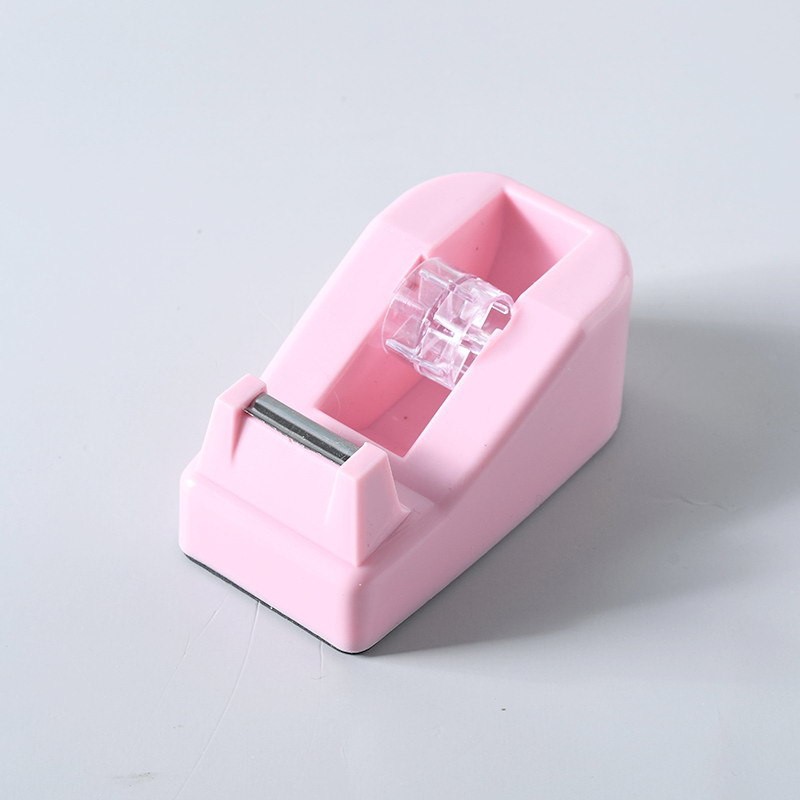 Creative Color Desktop Office Tape Dispenser Packaging Cutter Cross-Border Direct Supply Macaron Color Small Size Tape Base