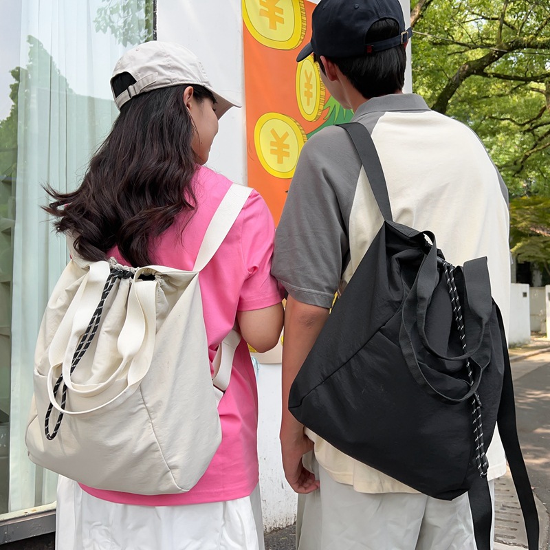 2024新款包包龙布双肩包女瑜伽森萌系运动大容量手提包bags背包男