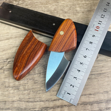 多功能迷你小刀木盒口袋刀拆箱拆快递随身携带小刀水果刀露营小刀-阿