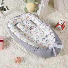 跨境折叠可拆洗便携式防压婴儿床中床仿生全脱卸婴儿枕旅行婴儿床
