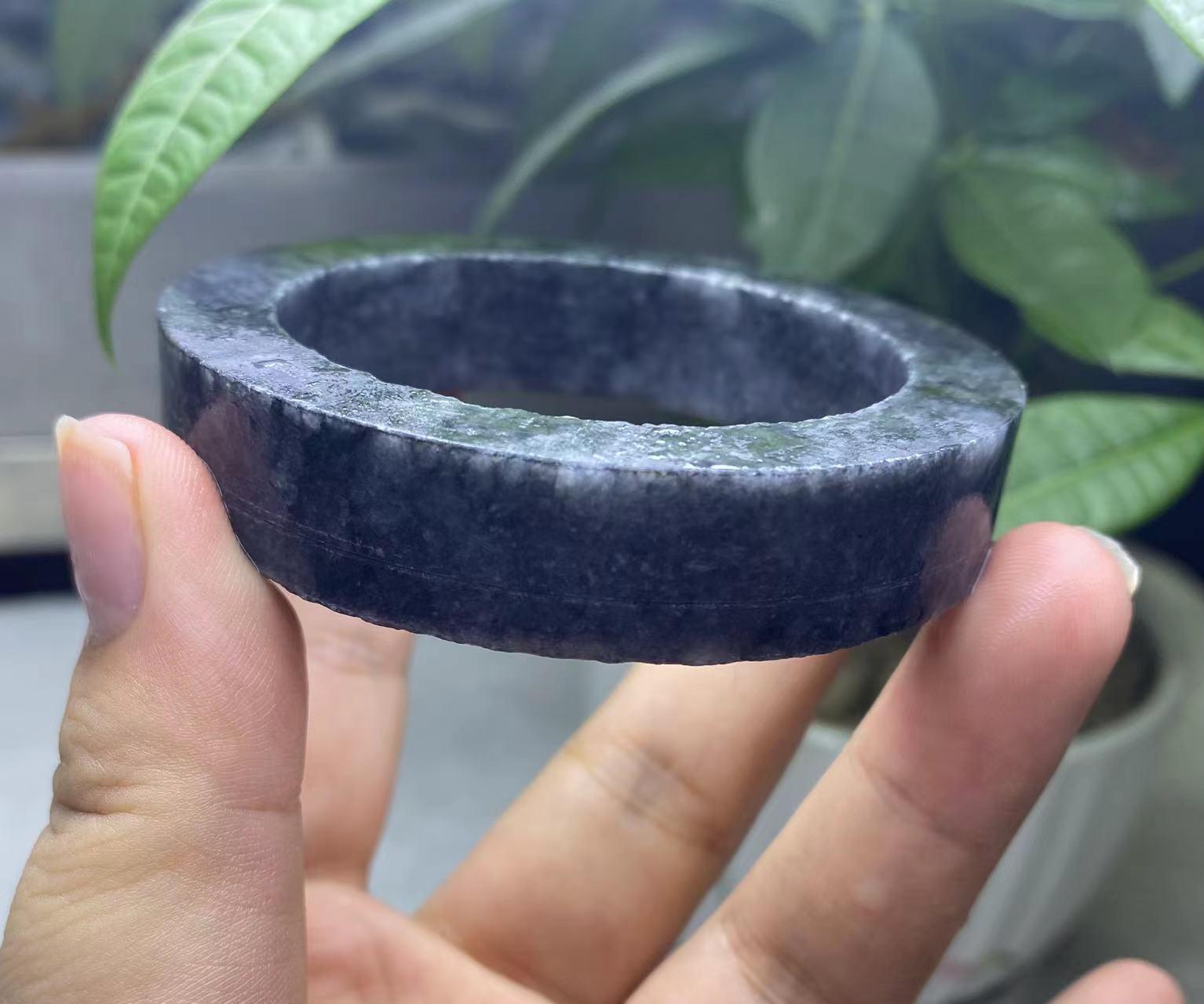 缅甸天然翡翠a货乌鸡翡翠手镯毛胚毛料定制