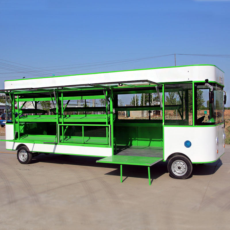 牵引水果蔬菜售卖车流动售货车移动店铺售卖车四轮电动小吃车房车