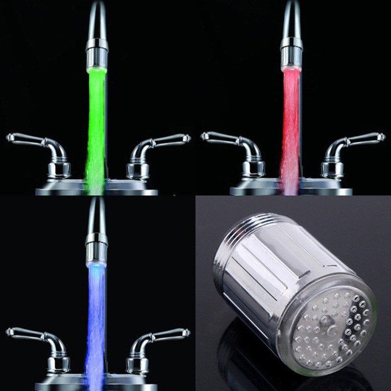 Led Faucet Temperature Control Three-Color Colorful Self-Changing Monochrome Luminous Chameleon Headlamp Cross-Border E-Commerce SDF-A6 Water Tap