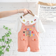 女童春秋季新款套装1一3岁儿童春装洋气婴儿衣服时髦女宝宝卫衣潮