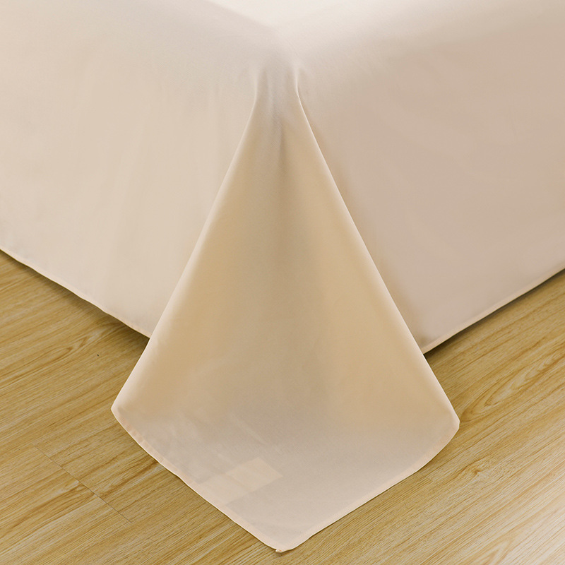 Class A Pure Cotton Bed Sheet One-Piece Wholesale Thickened, Sanded Fabric Cotton Quilt Cover Product Spring Ins Style Solid Color Bed Sheet Nantong