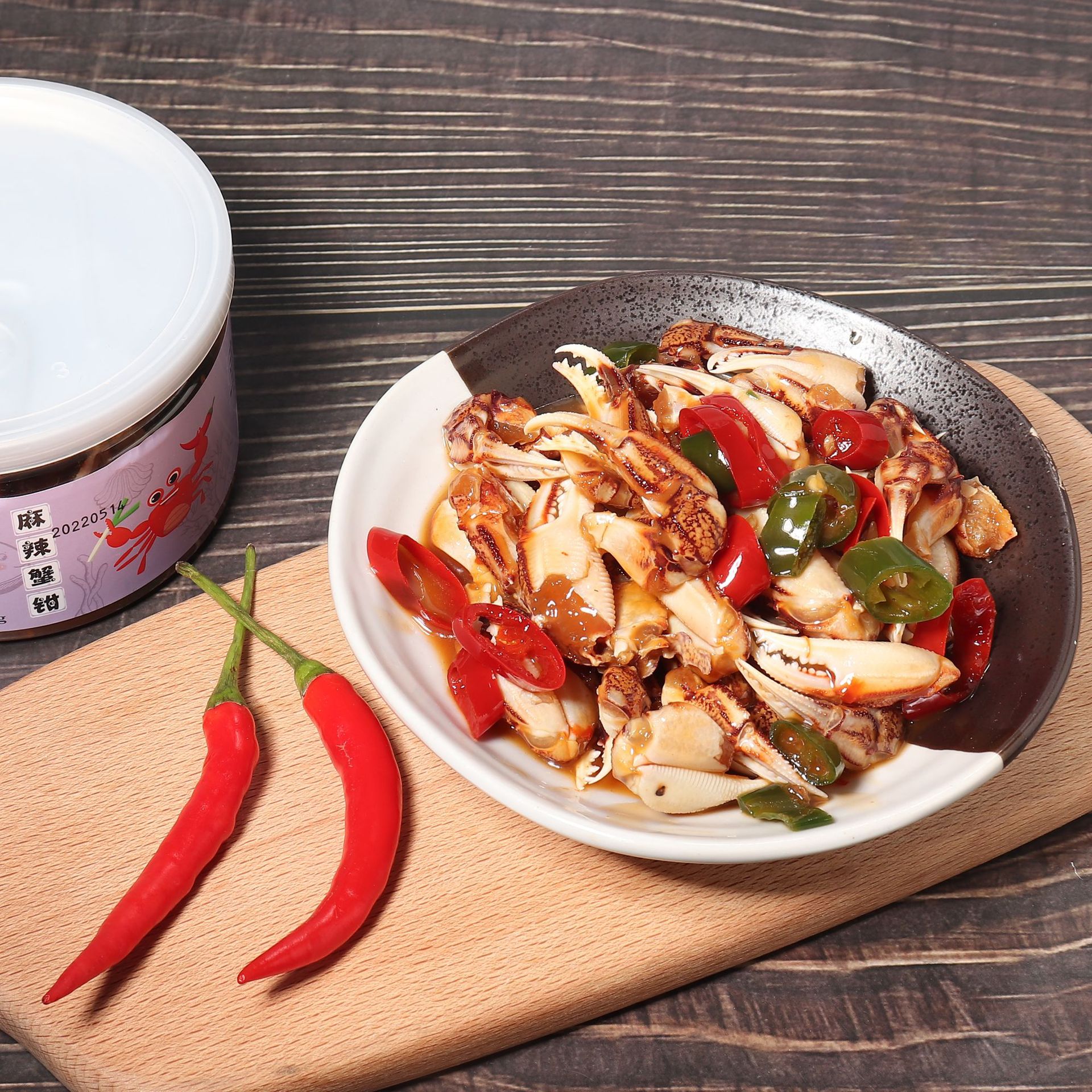 么哥小厨整箱24罐装麻辣小海鲜捞汁醉蟹钳生腌蟹钳商家用批发蟹脚