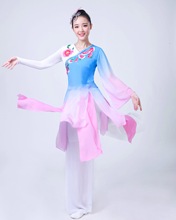新款古典舞蹈服装女江南伞舞扇子舞演出服秀色民族表演服团扇飘逸