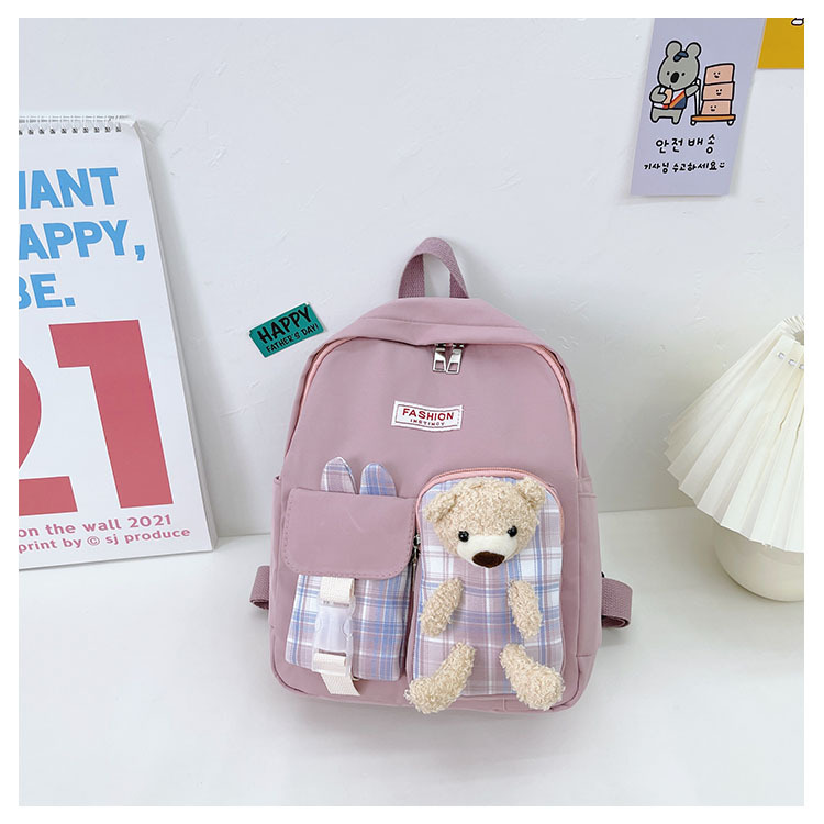 Children's Bag 2022 New Backpack Cute Rabbit Bear Backpack Fashion Toddler 3 Years Old 7 Baby Schoolbag