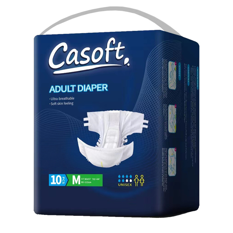 Cross-Border Foreign Trade Export for Casoft Adult Diapers Elderly Baby Diapers Breathable Diapers Wholesale Factory