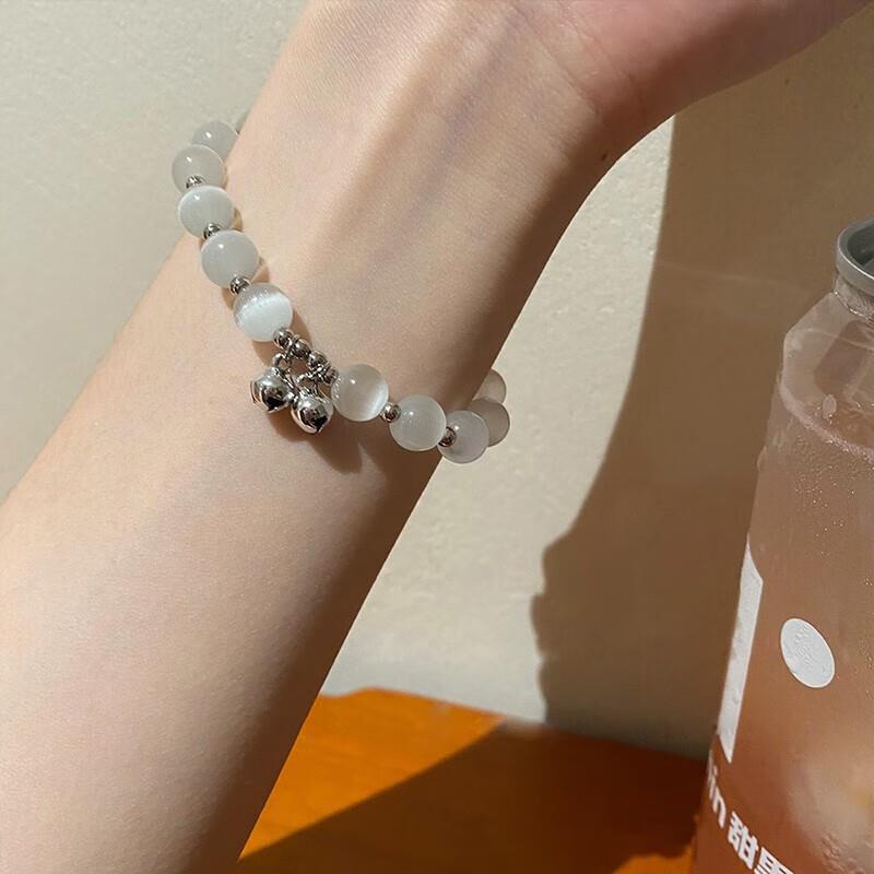 互鑫 猫眼石铃铛手链女小众设计感闺蜜手串 猫眼石铃铛手链-阿里巴巴