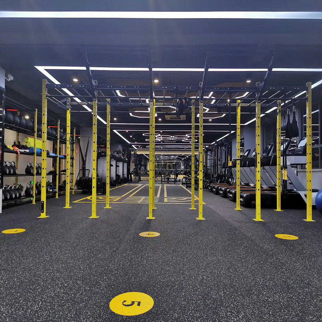 健身房橡胶卷材室内橡胶地板橡胶彩点卷材epdm橡胶地垫减震地胶