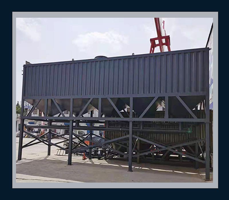 卧式水泥仓免基础煤灰50吨80吨100吨搅拌站方形料仓卧式水泥罐