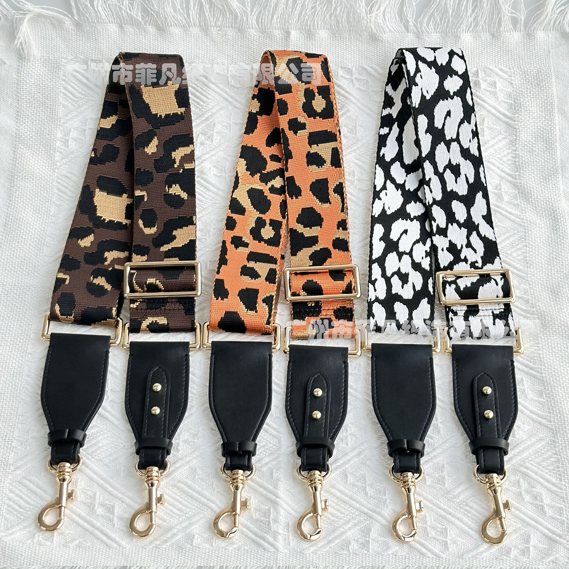 豹纹提花包带可调节帆布包背带休闲百搭宽肩带单肩斜挎加长女包带