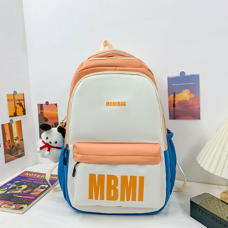 Campus Partysu Color Matching Schoolbag Schoolgirl Backpack Junior High School Student Student Girl Backpack