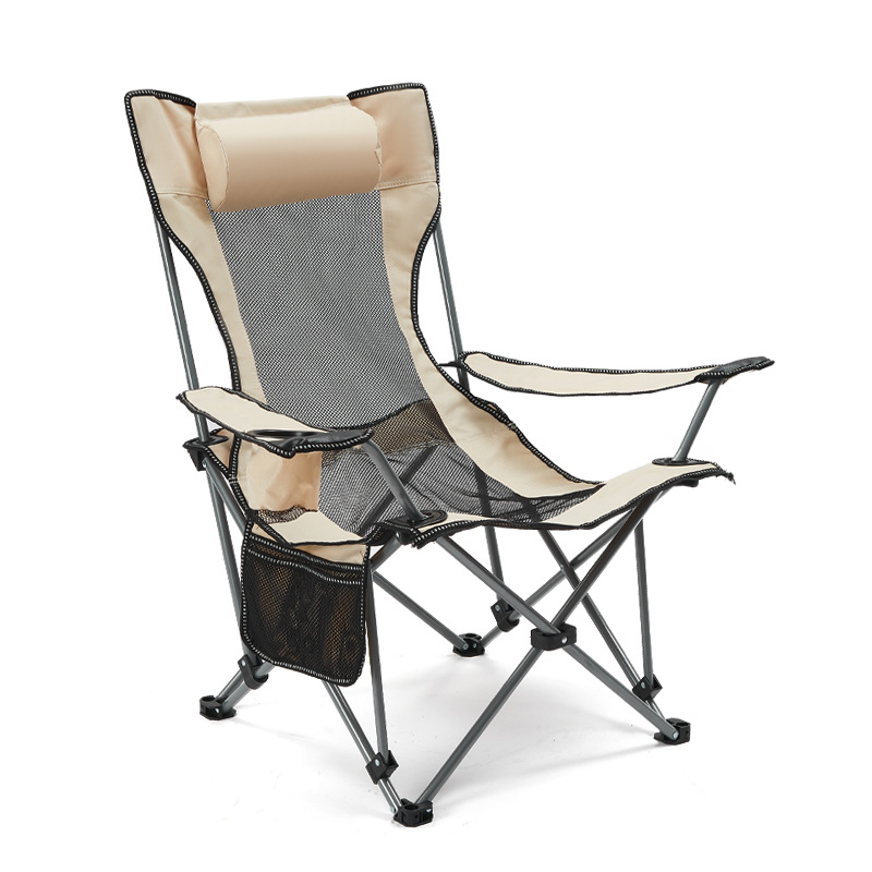 Outdoor Folding Chair Sitting and Lying Dual-Purpose Chair Office Balcony Leisure Recliner Backrest Fishing Stool Portable Outdoor Camping