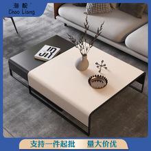 意式轻奢ins风家用沙发客厅小户型伸缩极简组合简约方形茶几桌子