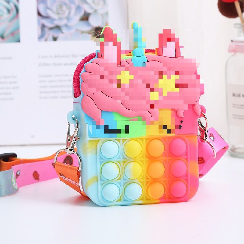 New Rat Killer Pioneer Bag Princess Coin Purse Silicone Crossbody Adult and Children Decompression Cute Toy Cartoon Bag
