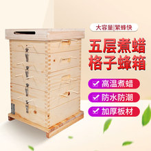 多甜蜜蜂箱养蜂工具中蜂格子箱加厚土蜂煮蜡蜜蜂箱厂家批发套装
