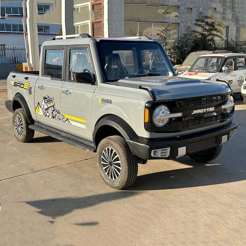 新能源电动四轮皮卡车全封闭货箱双排客货油电两用货车老头乐汽车